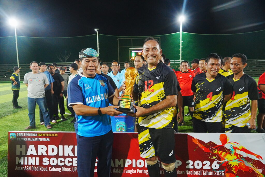 Final Meriah! Malinau Juara Hardiknas Mini Soccer 2026, Gubernur Tutup Turnamen