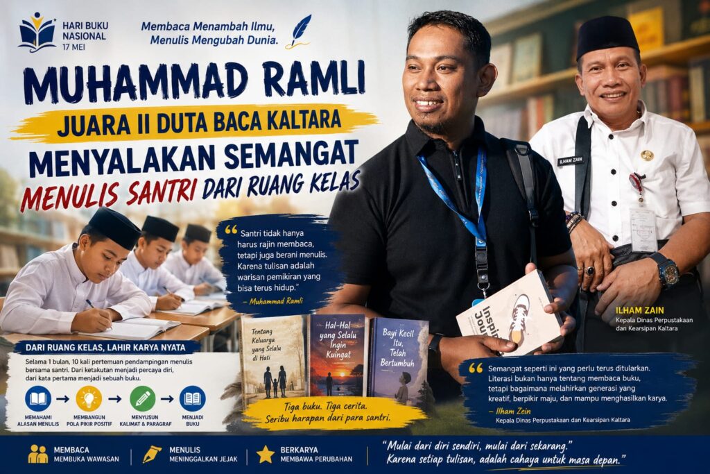 DPK Kaltara Apresiasi Gerakan Literasi Muh. Ramli, Tiga Buku Karya Santri Lahir di Tarakan