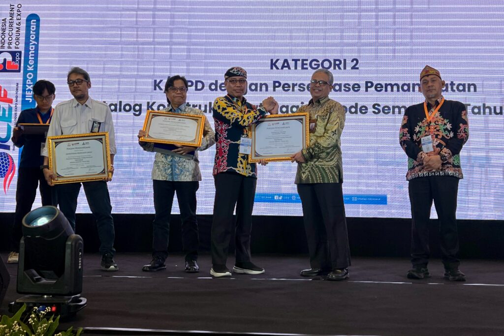 Kaltara Raih Penghargaan Nasional LKPP atas Pemanfaatan Katalog Konstruksi