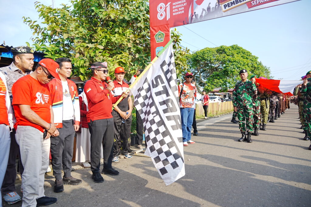 Gubernur Buka Kirab Kebangsaan di Sebatik, Tegaskan Perbatasan Wajah Terdepan Indonesia