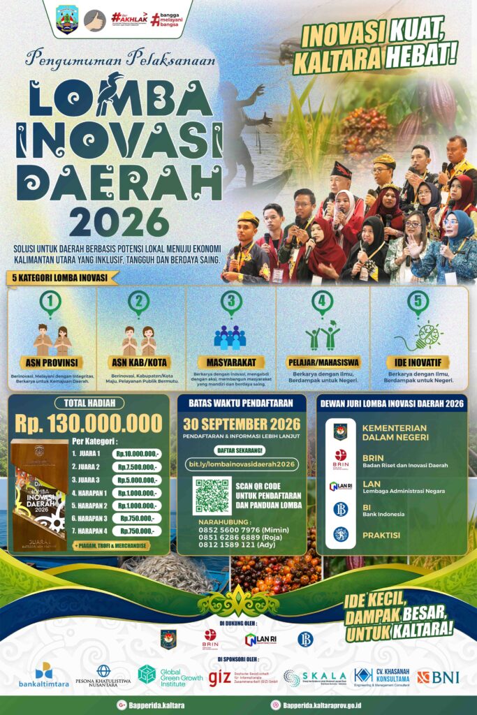 Bapperida Gelar Lomba Inovasi Daerah 2026, Hadiah Total Rp130 Juta